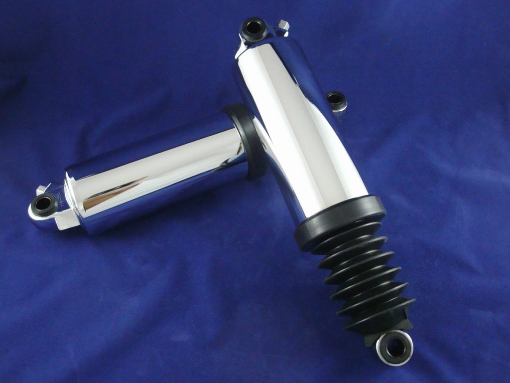 Heavy Duty Chrome Lowering Air Shocks for Harley Road King, 1997 & up